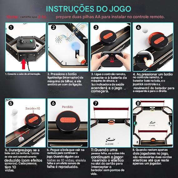 Jogo de Tabuleiro com Controles Remotos, Disco com Luz LED e Efeitos Sonoros - 4 Controles