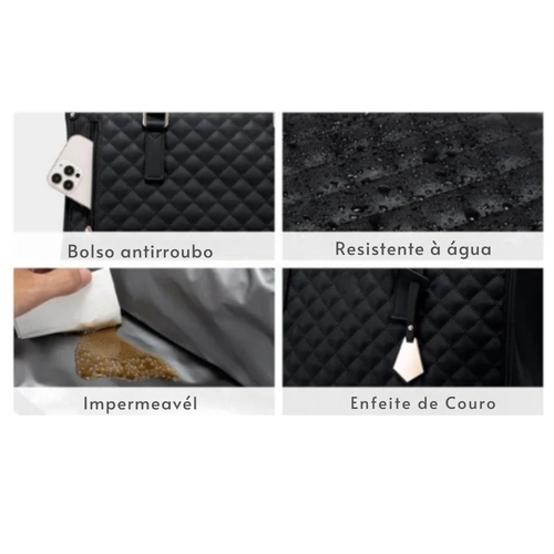 Bolsa Feminina de Couro funcional 3 em 1 - De Luxo