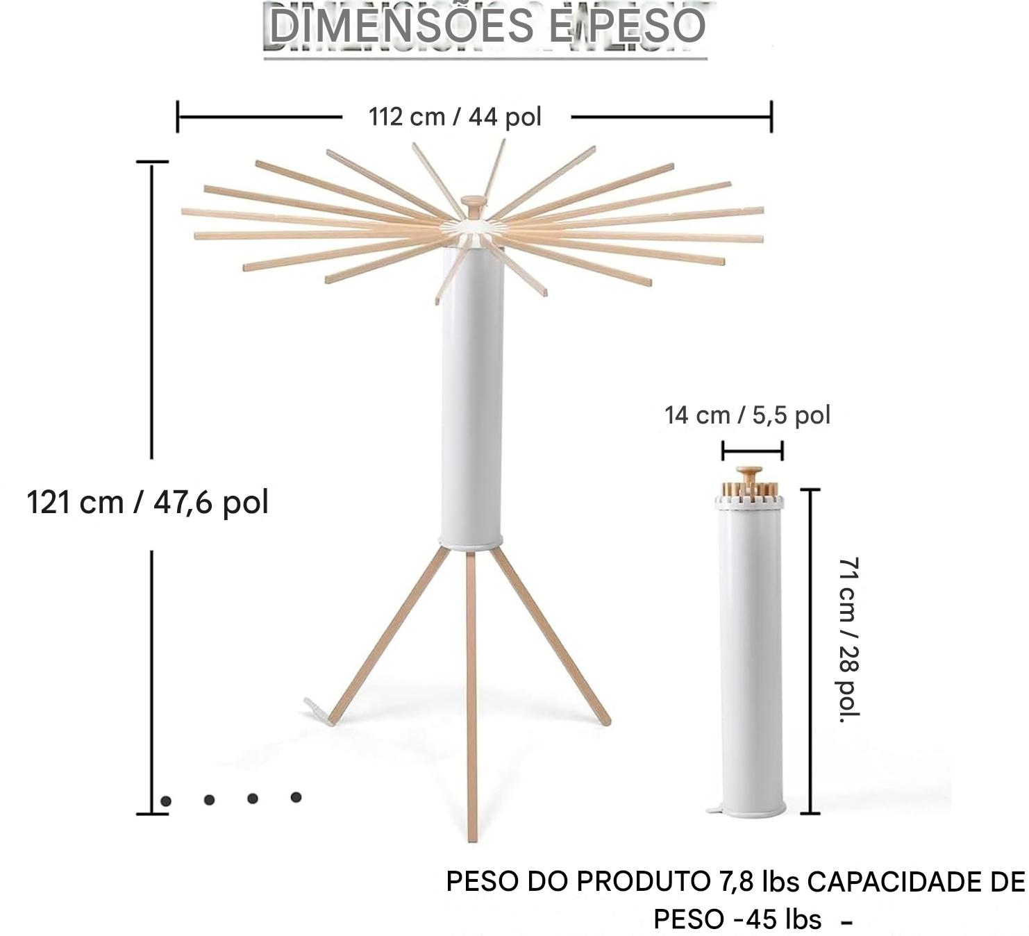 Varal Portátil Dobrável Para Roupas - Com 16 hastes