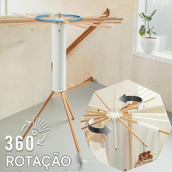 Varal Portátil Dobrável Para Roupas - Com 16 hastes