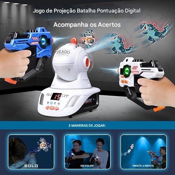 Game Laser Tag com Projetor + 2 pistolas