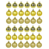 Kit 30 Bolas De Natal Mista 4cm Dourada Decoração Árvore
