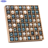 64 Peças Decoração De Natal Bolas Ouro Azul